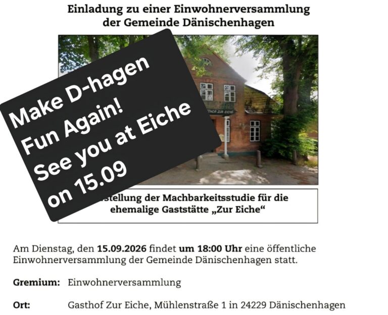 Einwohnerversammlung zur Eiche 15.9.